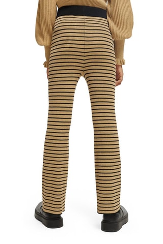 Pantalon flare taille haute - Beige