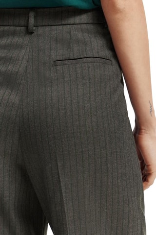 Pantalon wide legs taille haute - Gris chiné