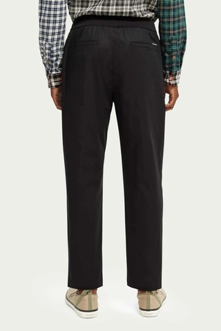 Pantalon tapered en coton biologique - Noir