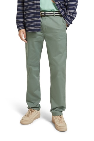 Pantalon en coton biologique Stuart Seasonal Essential - Vert clair