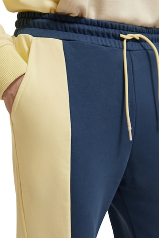 Jogging en coton biologique - Bleu marine et beige