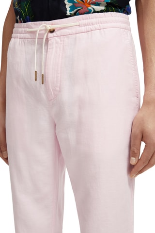 Jogger en coton biologique et lin - Rose
