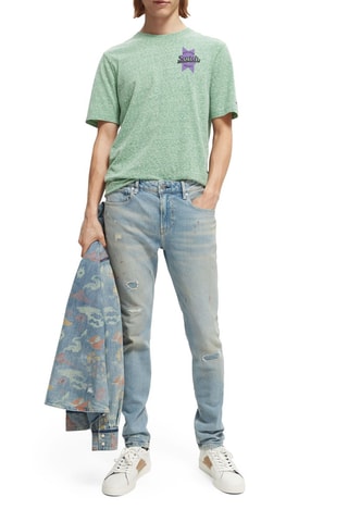 Jean en coton biologique skinny fit - Bleu