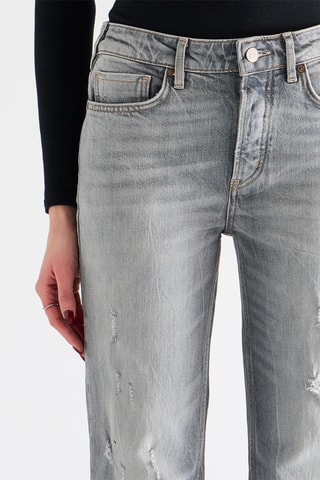 Jean droit en coton biologique - Gris