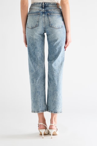 Jean taille haute droit - Ciel