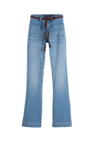 Jean flare en coton biologique - Bleu