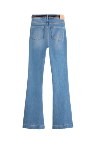 Jean flare en coton biologique - Bleu