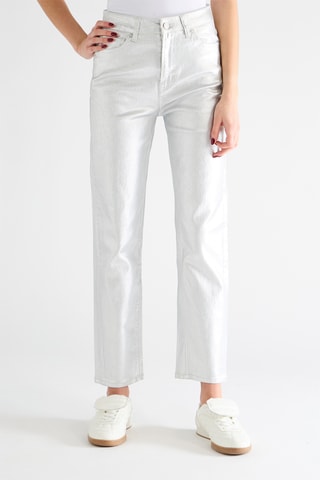 Jean taille haute - Argenté