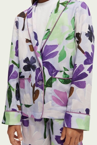 Veste - Ecru et violet