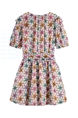 Robe patineuse - Ecru et fuchsia