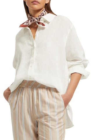 Chemisier oversize en lin - Ecru