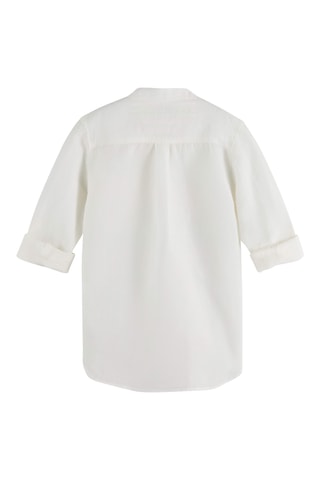 Chemise en lin et en coton biologique - Blanc