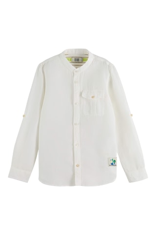 Chemise en lin et en coton biologique - Blanc