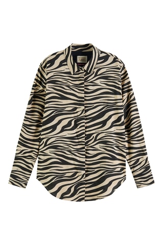 Chemise relaxed en coton biologique - Beige