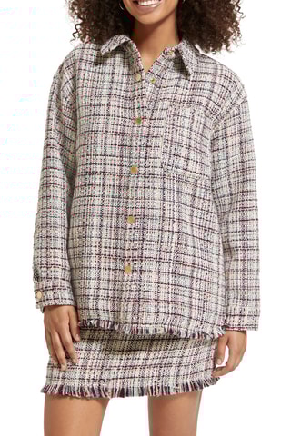 Surchemise en tweed - Ecru