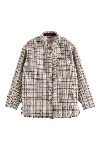 Surchemise en tweed - Ecru