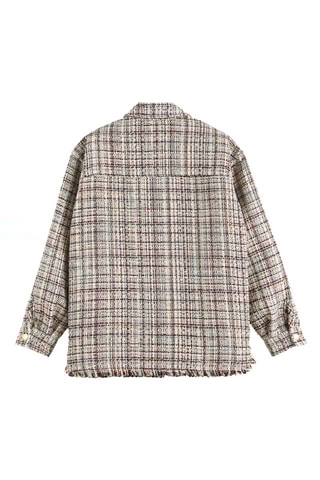 Surchemise en tweed - Ecru