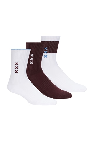 3 paires de chaussettes en coton biologique - Blanc