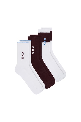 3 paires de chaussettes en coton biologique - Blanc