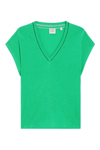 T-shirt loose en lin - Vert clair