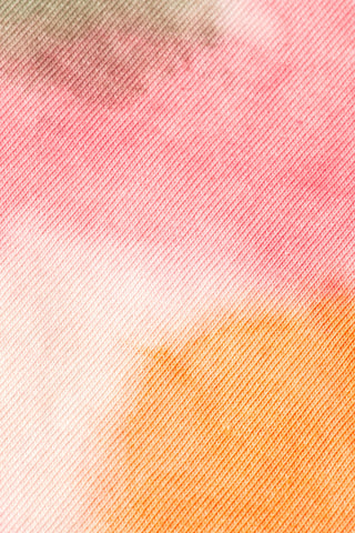 T-shirt regular tie and dye - Ciel et orange