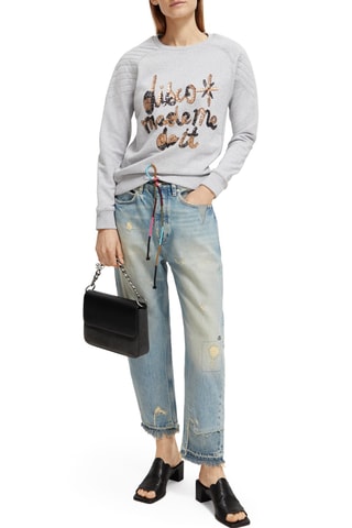 Sweat en coton biologique - Gris chiné