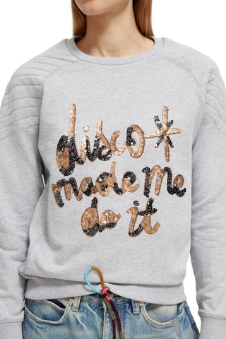 Sweat en coton biologique - Gris chiné