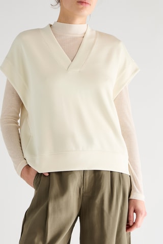 Sweat sans manches - Beige