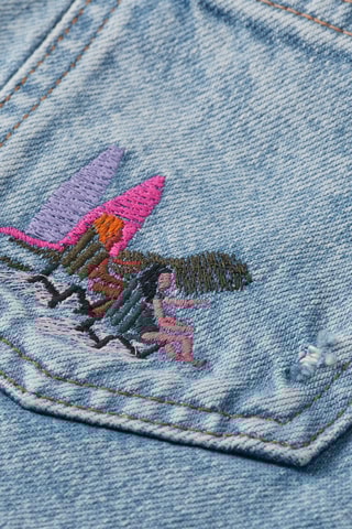 Short en jean - Bleu cobalt