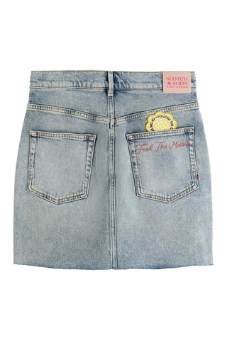 Minijupe en jean et coton biologique - Bleu clair