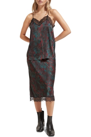 Jupe midi taille haute - Noir