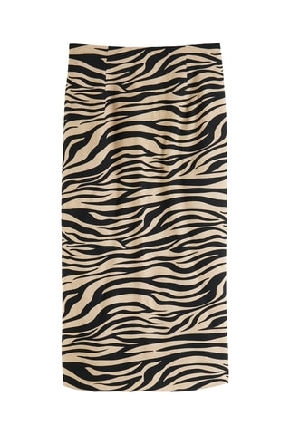 Jupe portefeuille taille haute - Beige