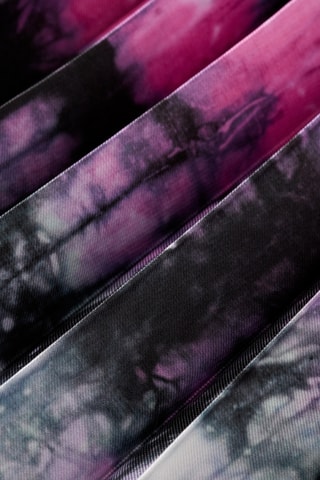 Jupe plissée dip and dye taille haute - Noir