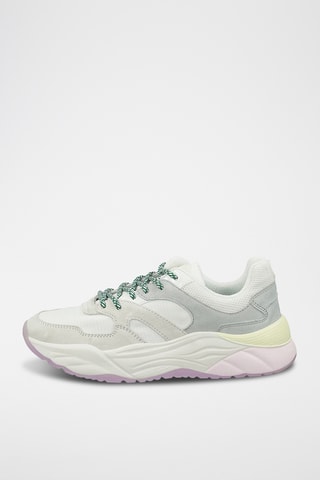 Baskets plateformes en nubuck - Blanc