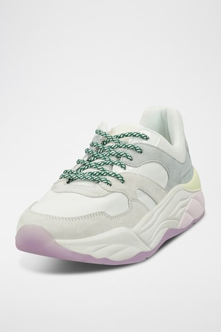 Baskets plateformes en nubuck - Blanc