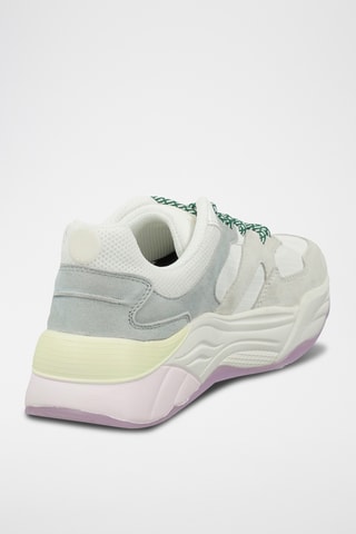 Baskets plateformes en nubuck - Blanc