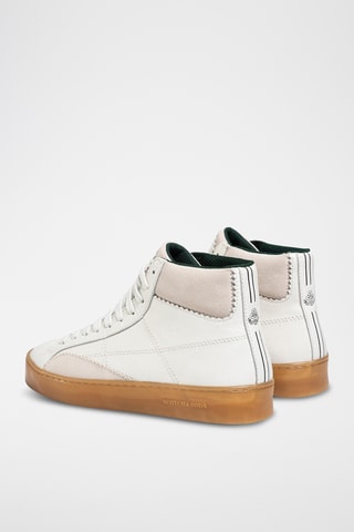 Baskets montantes en cuir - Blanc