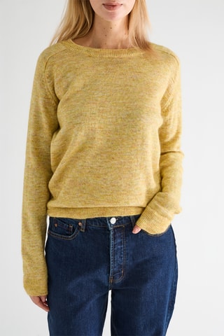 Pull en mohair et laine - Jaune