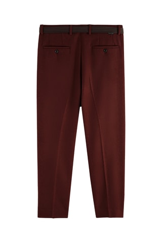 Chino loose en laine - Bordeaux