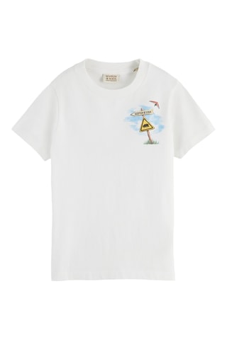 T-shirt regular en coton biologique - Blanc