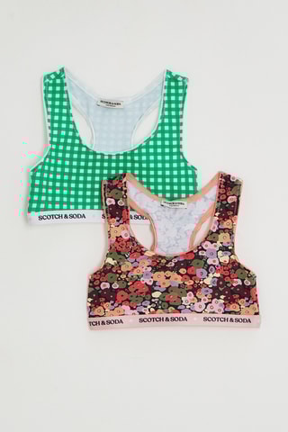 2 brassières - Vert et blanc