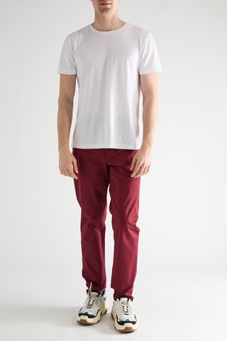 Chino en coton biologique - Bordeaux