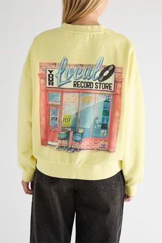 Sweat en coton biologique - Jaune