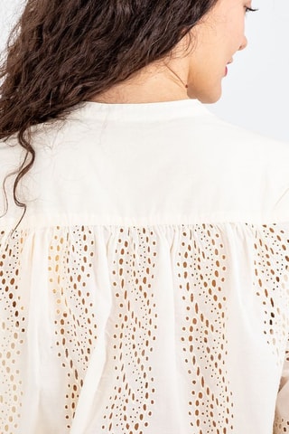 Chemisier en coton biologique - Ecru