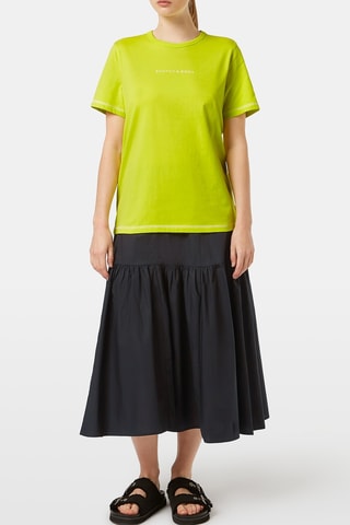 T-shirt regular en coton biologique - Vert citron