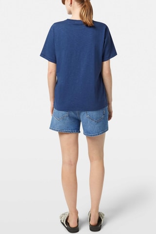 T-shirt regular en coton biologique - Bleu