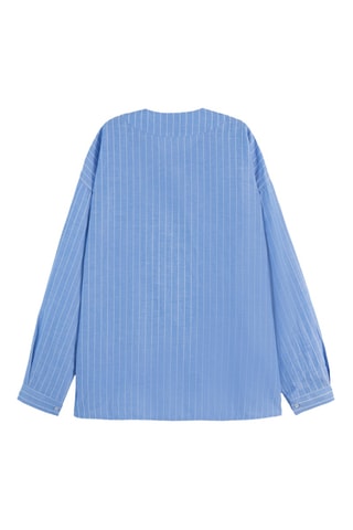 Blouse en lin - Bleu