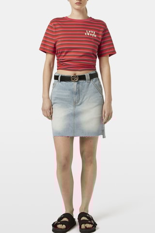 Jupe droite en jean - Bleu clair