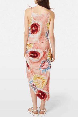 Robe droite en lin - Rose