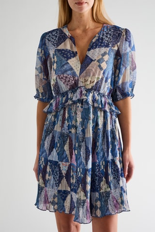 Robe volantée - Bleu